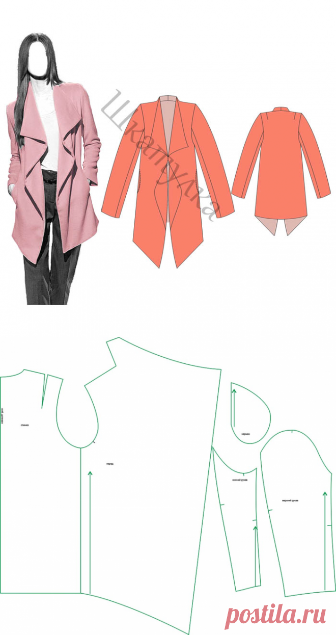 Выкройка летнего пальто, жакета | Шкатулка