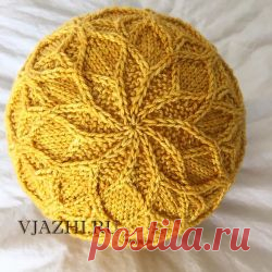 Шапка спицами женская Beeswax