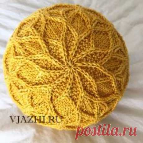 Шапка спицами женская Beeswax