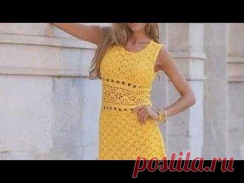 Вяжем летнее платье крючком - Knitting a summer dress with a hook