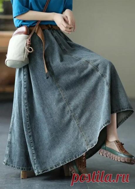 ДЖИНСОВАЯ ЮБКА 6-И КЛИНКА