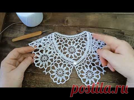 Школьный воротничок крючком.