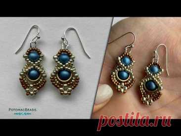 Undercurrent Earrings - DIY Jewelry Making Tutorial by PotomacBeads