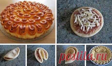 Мясной пирог &quot;Хризантема&quot;