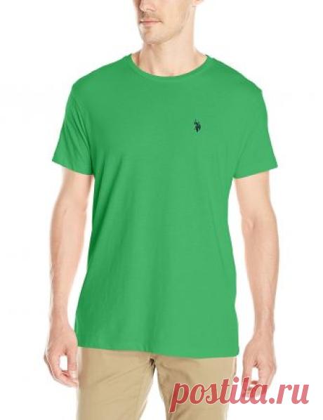 U.S. Polo Assn. Men's Crew Neck Small Pony T-Shirt, Grass Heather, M | Amazon.com