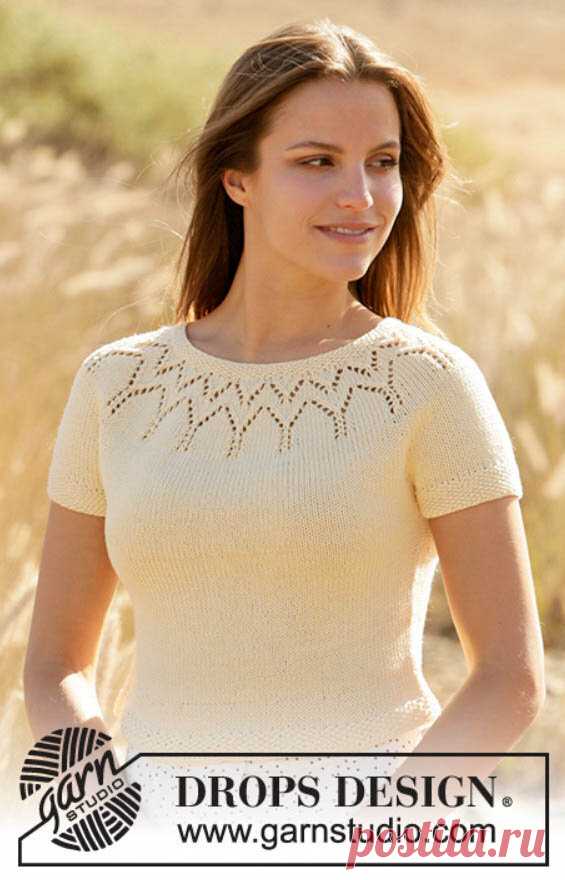 Перевела описание вязания женского топа из хлопка «Летнее сияние» | Ксения Kukanchik | Яндекс Дзен
