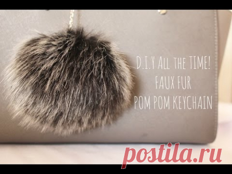 D.I.Y All the Time! Faux Fur Pom Pom Keychain
