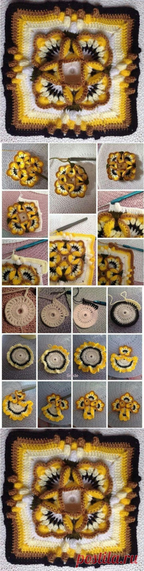 Очень эффектный мотив крючком — DIYIdeas