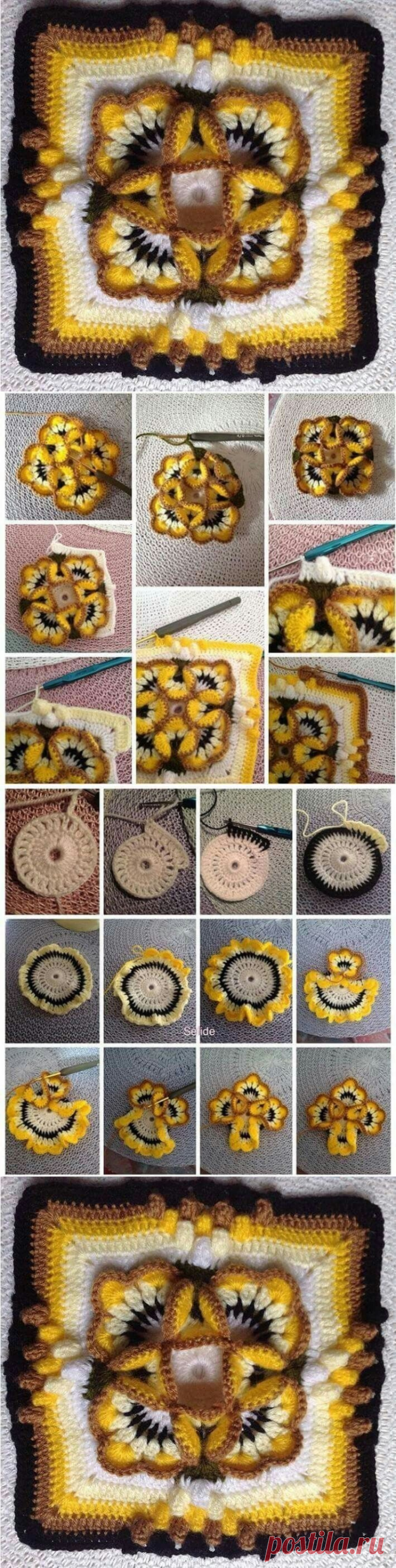 Очень эффектный мотив крючком — DIYIdeas