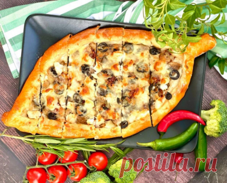 Пиде с рыбой, сыром и грибами рецепт с фото пошагово - 1000.menu