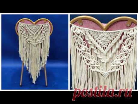 DIY MACRAME WEDDING CHAIR COVER TUTORIAL BY TNARTNCRAFTS - YouTube