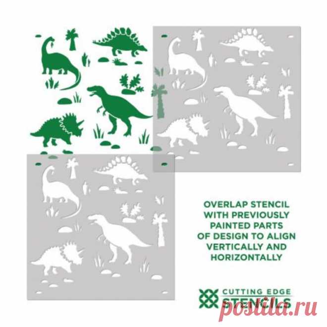 Dinosaurs Allover Stencil Better Than Wallpaper Perfect for a Kids Bedroom - Etsy Chile