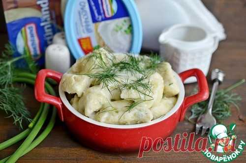 Ленивые вареники с чесночными стрелками – кулинарный рецепт