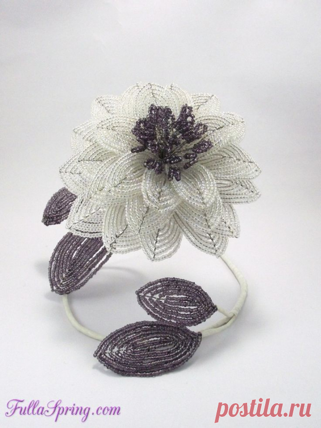 (10) French beaded flower | Beaded flowers