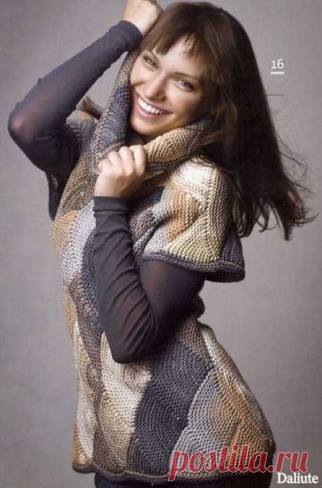 Мастер-класс узора спицами *Чешуя дракона* в технике пэчворк - Modnoe Vyazanie ru.com