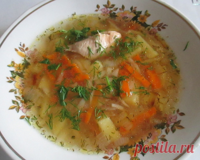 Куриный суп с макаронными "зёрнышками"