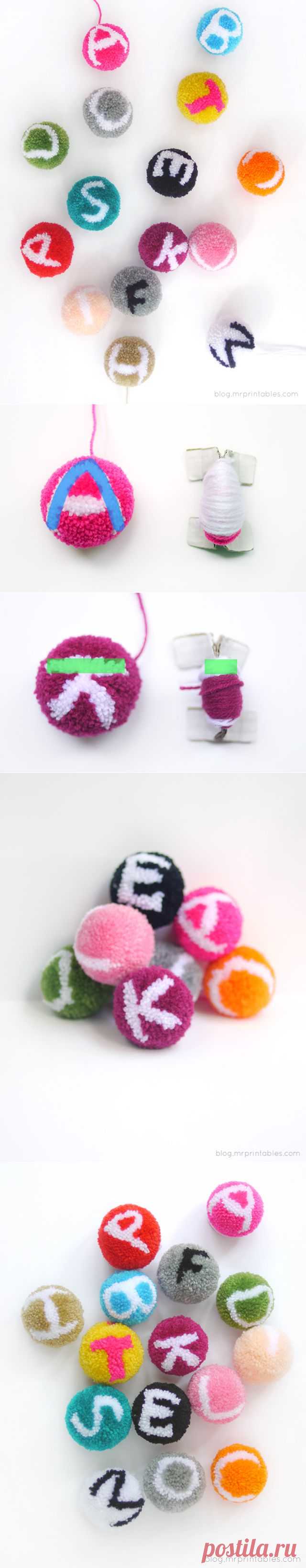 Алфавит помпонами Учебник - Г-н печатные Блог