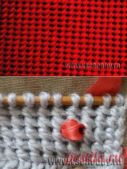Эфиопская резинка спицами