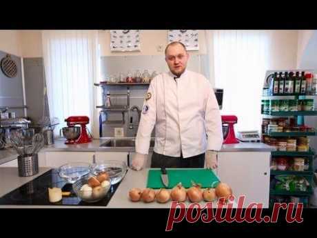 Ловко порезать лук кубиком и соломкой, не пролив ни одной слезинки. YouTube