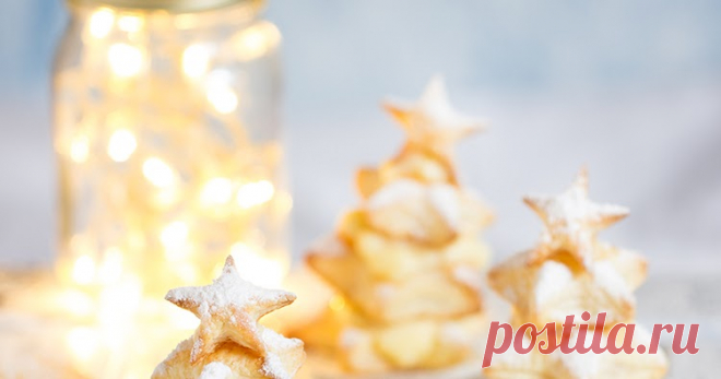 Коледни бутер елхички с крем / Vanilla Pudding Puff Pastry Christmas Trees