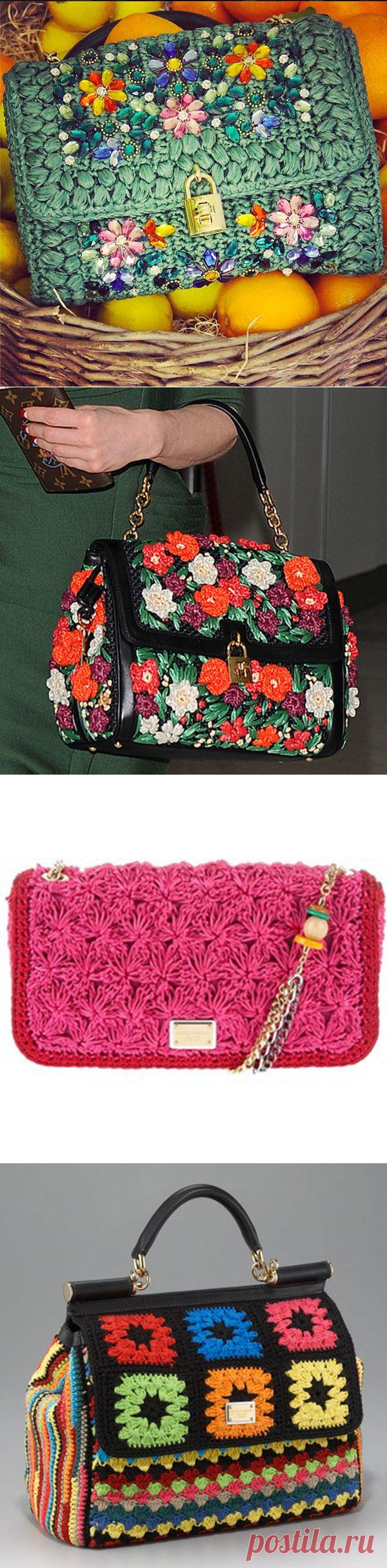 Сумочки, связанные крючком, от Dolce Gabbana — Рукоделие