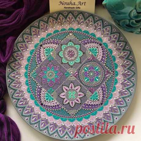 💜Lavender💜,decorative plate 27cm. #wallhanging#decorativeplate#saturdaynight