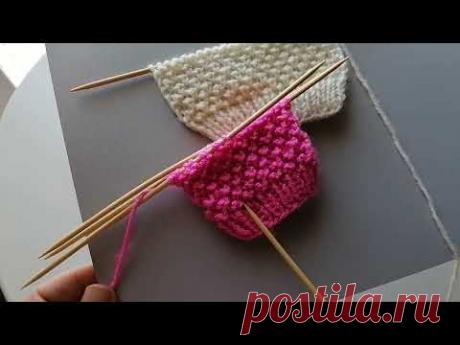 Strickmuster in Runden, sehr einfach! 😍