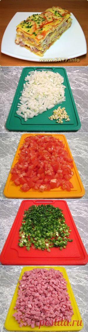 Лазанья с помидорами, сыром и ветчиной - Простые рецепты Овкусе.ру