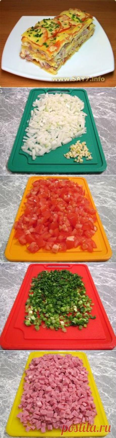Лазанья с помидорами, сыром и ветчиной - Простые рецепты Овкусе.ру