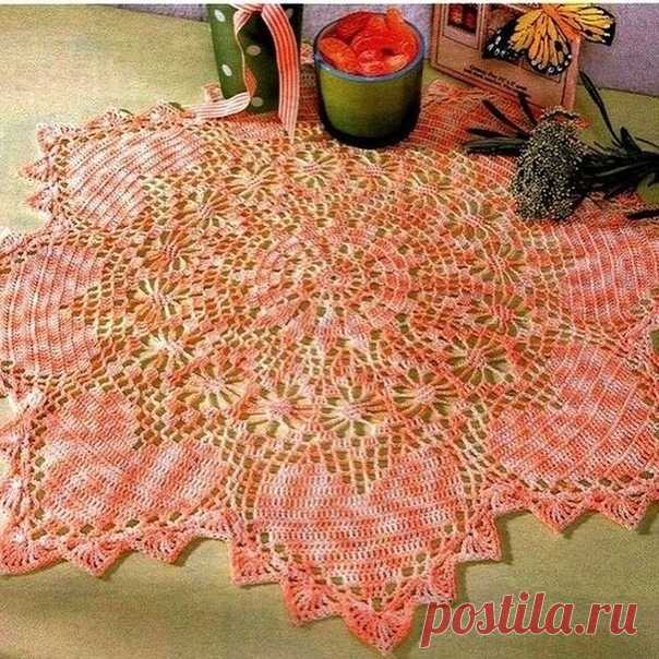 Красивая сердечная салфетка