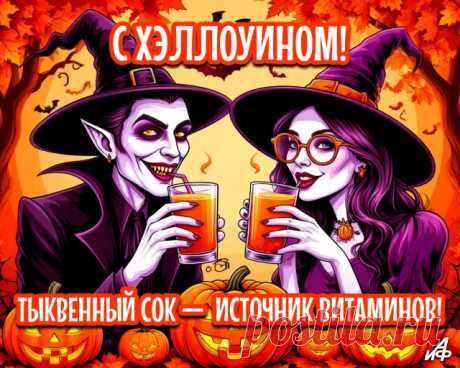 Чтобы праздник Хэллоуин
Не добавил вам седин,
Не пускайте в душу страхи
Из сознания глубин. Открытки на Хеллоуин!