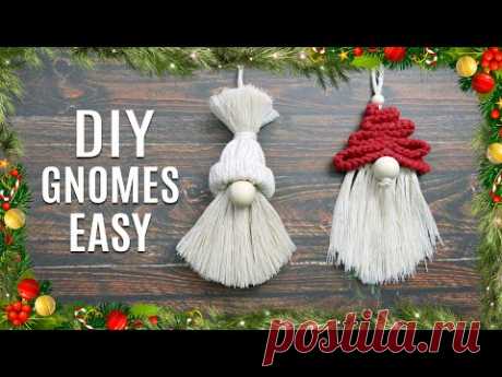 DIY Rope Gnomes EASY Macrame Christmas Crafts