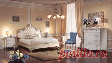Кровать с мягким изголовьем(отделка серебро)(сп.м.160х200) - Итальянская спальня Verdi / Vivaldi фабрики Casa +39