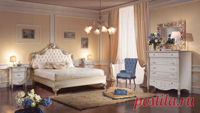 Кровать с мягким изголовьем(отделка серебро)(сп.м.160х200) - Итальянская спальня Verdi / Vivaldi фабрики Casa +39