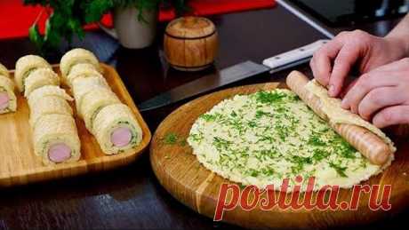 ПРОСТОЙ ПЕРЕКУС Картофельные пенечки с сосисками | Simple snack recipe