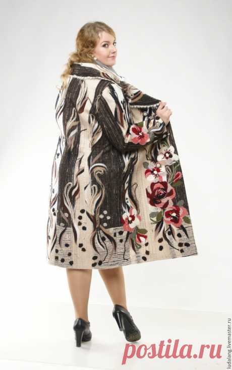 Пальто большого размера Сударыня – купить в интернет-магазине на Ярмарке Мастеров с доставкой