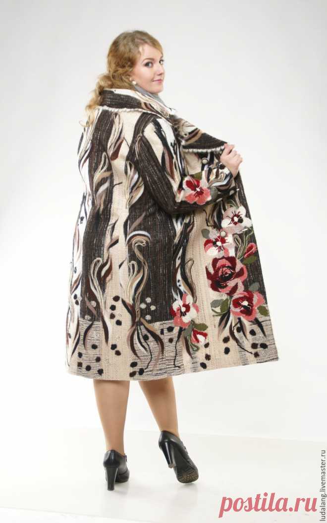 Пальто большого размера Сударыня – купить в интернет-магазине на Ярмарке Мастеров с доставкой