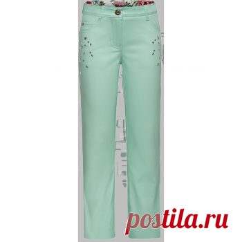 Брюки для девочки, цвет аквамарин