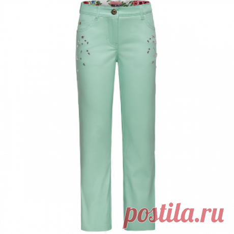 Брюки для девочки, цвет аквамарин