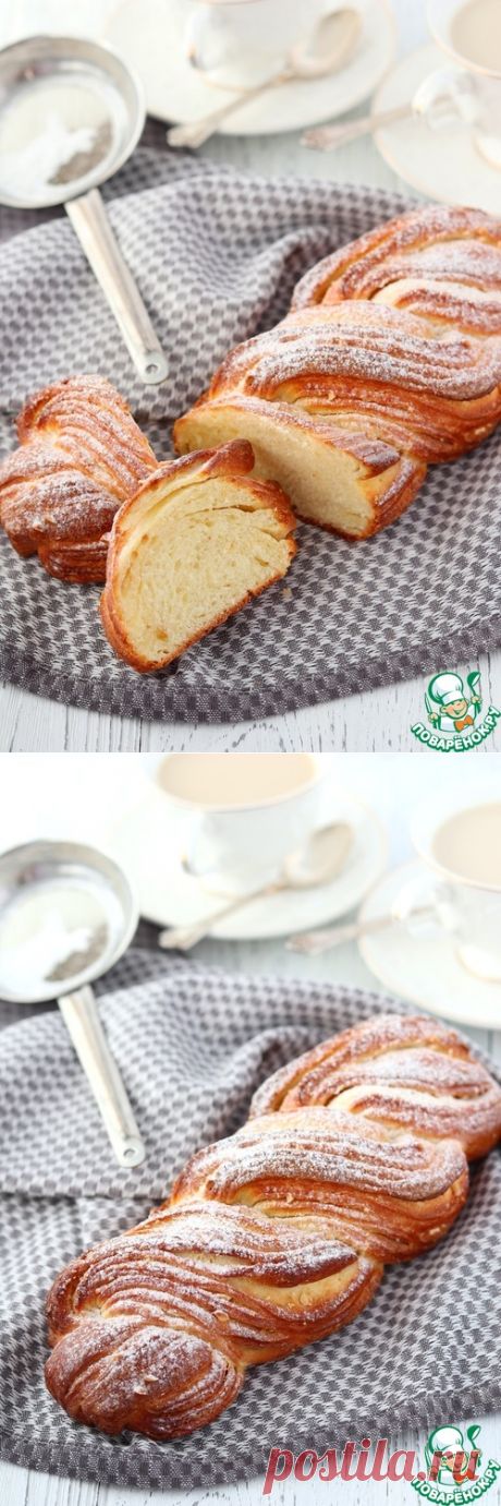 Творожная плетёнка с сахаром и орехами – кулинарный рецепт