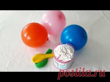 # чудесная идея из ВАТНЫХ палочек и ШАРИКА