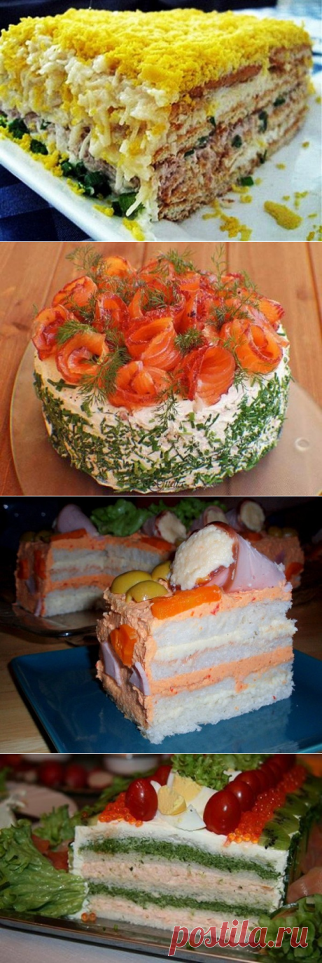БУТЕРБРОДНЫЕ ТОРТЫ - ОРИГИНАЛЬНЫЕ РЕЦЕПТЫ ВКУСНОЙ ЗАКУСКИ