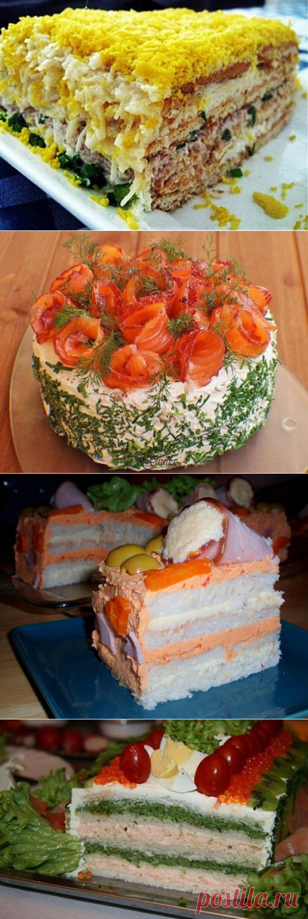 БУТЕРБРОДНЫЕ ТОРТЫ - ОРИГИНАЛЬНЫЕ РЕЦЕПТЫ ВКУСНОЙ ЗАКУСКИ