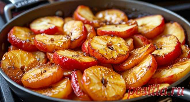 Вместо сливочных тортов и жирных пирожков: вкуснейший постный десерт из жареных яблок В современном изобилии калорийных сладостей, как отрадно открыть для себя что-то одновременно простое, вкусное и полезное. Жареные яблоки – прекрасный тому пример