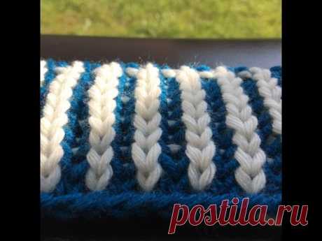 2-COLOR BRIOCHE  COTES ANGLAISES BICOLORES  ПАТЕНТНАЯ РЕЗИНКА 2 цвета