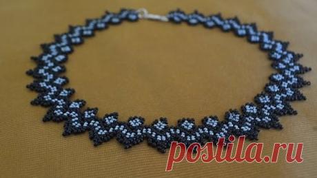 Колье из бисера "Светлана".  Бисероплетение.  Мастер класс