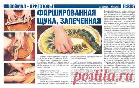 Фаршированная щука, запеченная