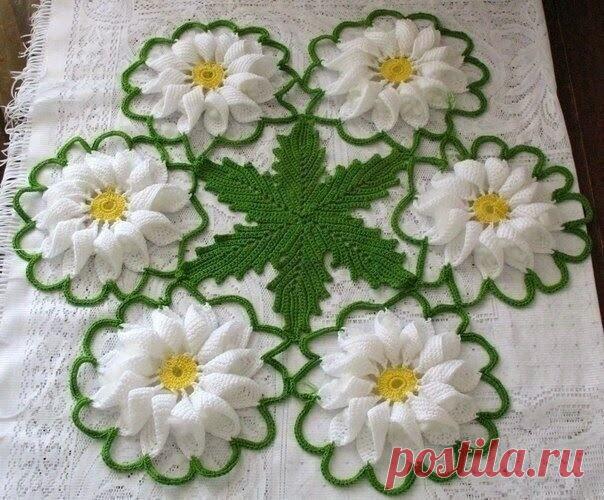 Необыкновенно красивые салфетки (Вязание крючком). Схемы
