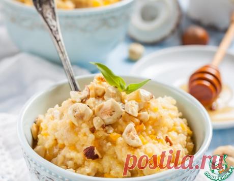 Пшенная каша с тыквой, яблоками и курагой