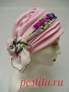 Headwrap Pink Chemo Hat Alopecia Cancer Headwrap by NinisNiche, $47.00: